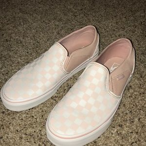 Pink checkered vans